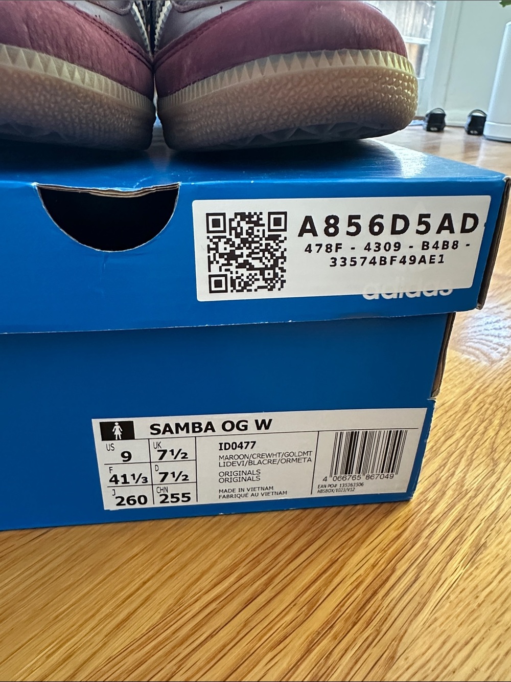 adidas Samba in Maroon - Picture 2 of 7